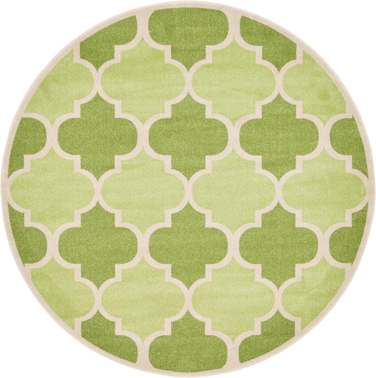 Lattice Gardens Collection Area Rug -  Gardenisle Round Green  lifestyle 13
