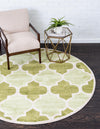 Lattice Gardens Collection Area Rug -  Gardenisle Round Green  lifestyle 14