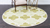 Lattice Gardens Collection Area Rug -  Gardenisle Round Green  lifestyle 17