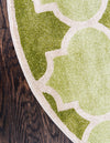 Lattice Gardens Collection Area Rug -  Gardenisle Round Green  lifestyle 23