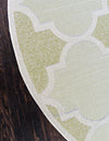 Lattice Gardens Collection Area Rug -  Gardenisle Round Green  lifestyle 24