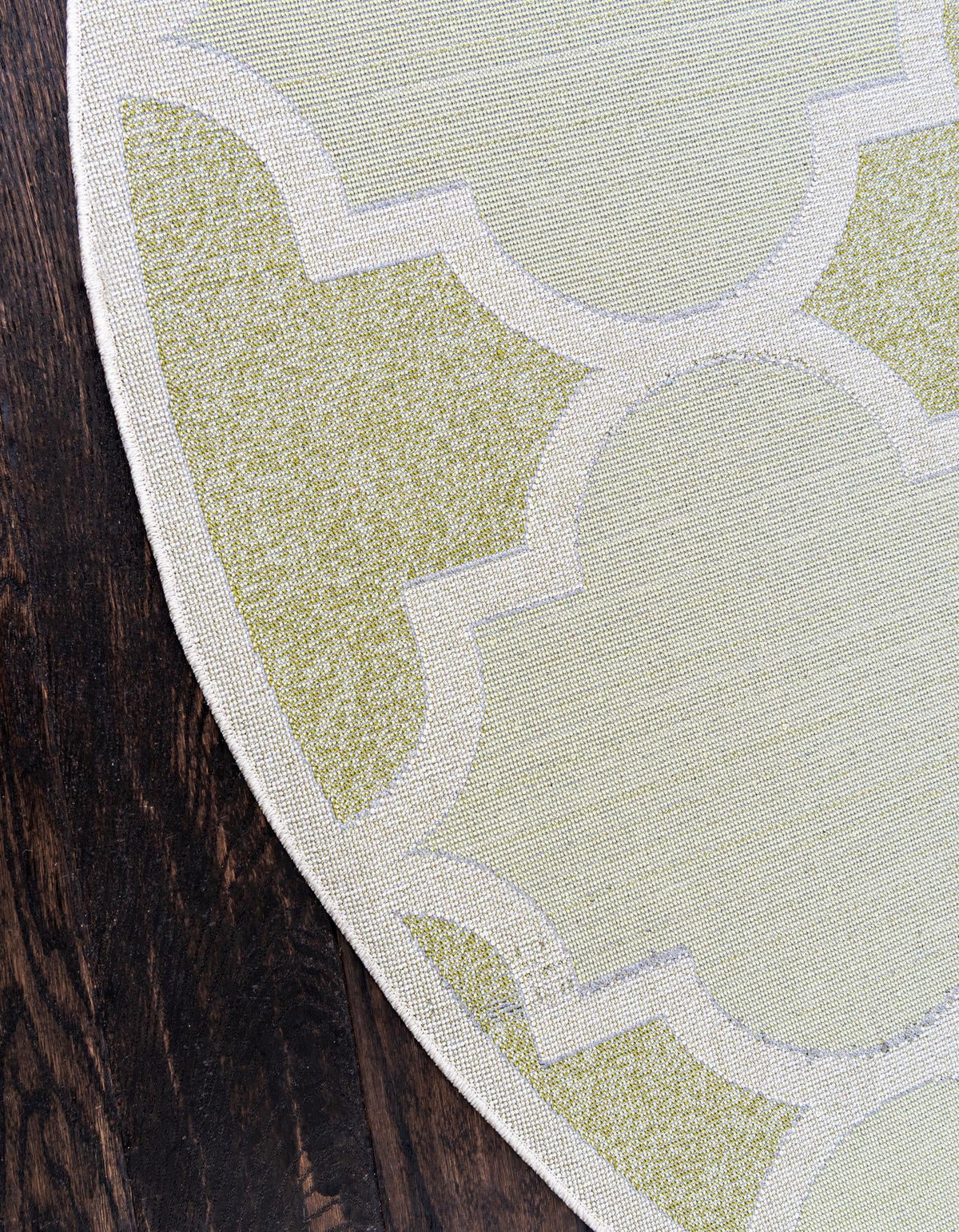 Lattice Gardens Collection Area Rug -  Gardenisle Round Green  lifestyle 24
