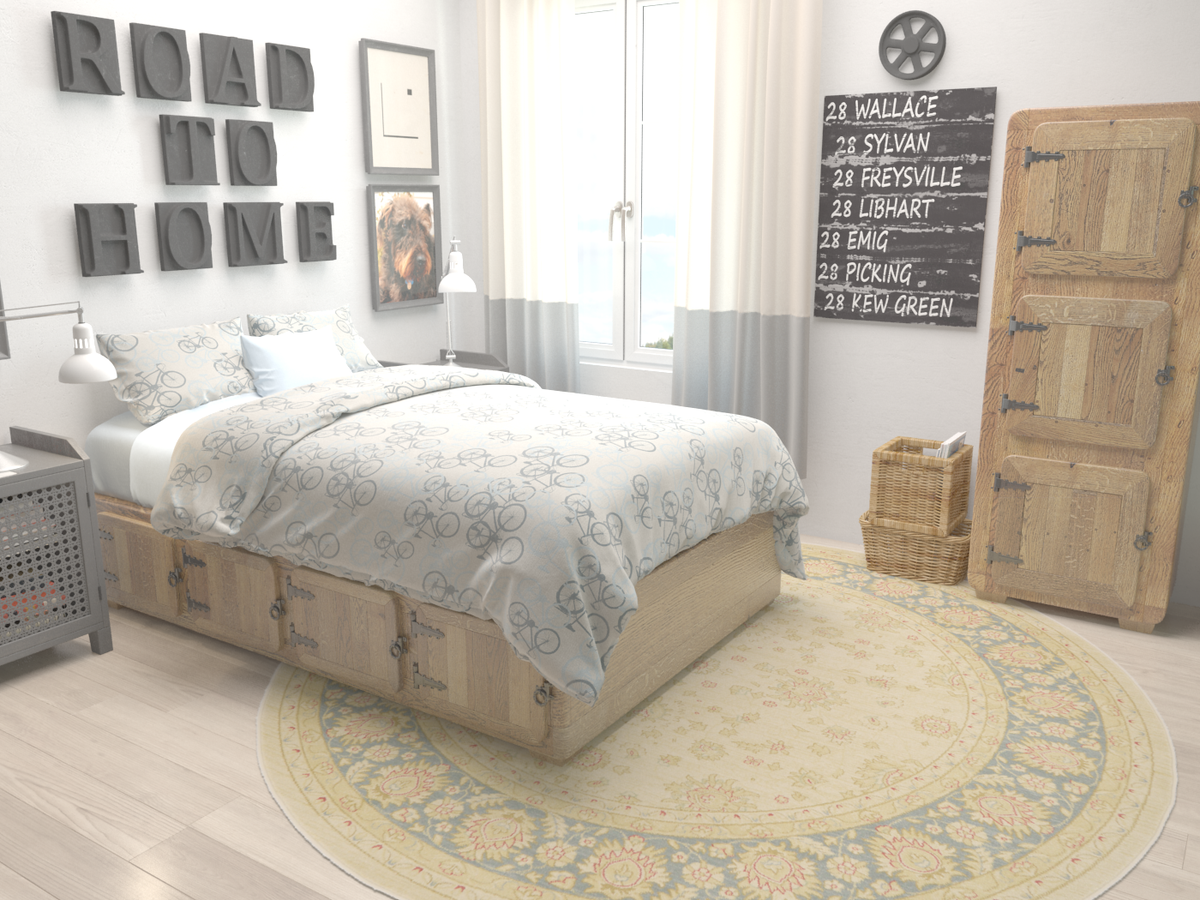 Chelsea Elegance Collection Area Rug -  Norwood Round Cream  lifestyle 7