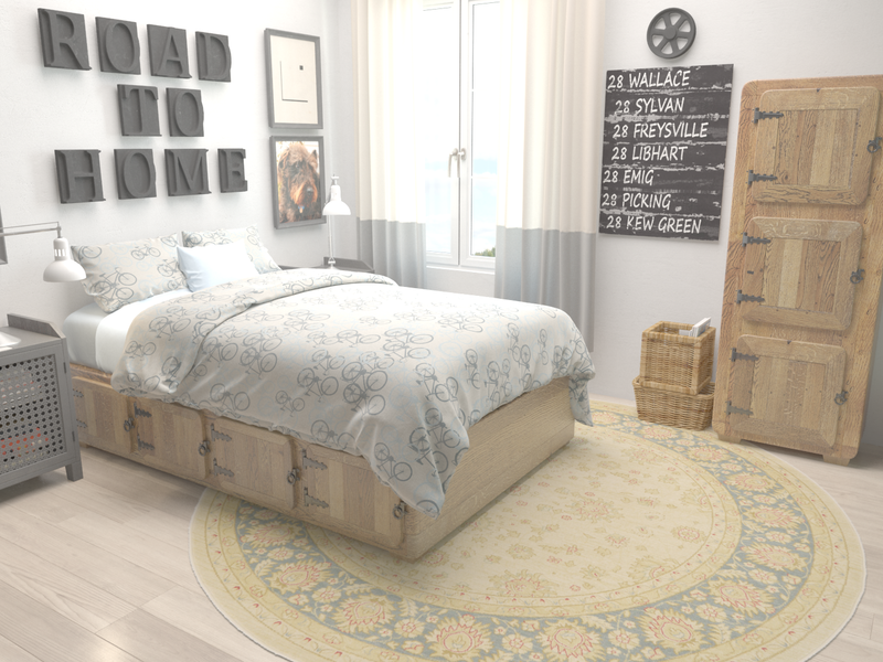 Chelsea Elegance Collection Area Rug -  Norwood Round Cream  lifestyle 7