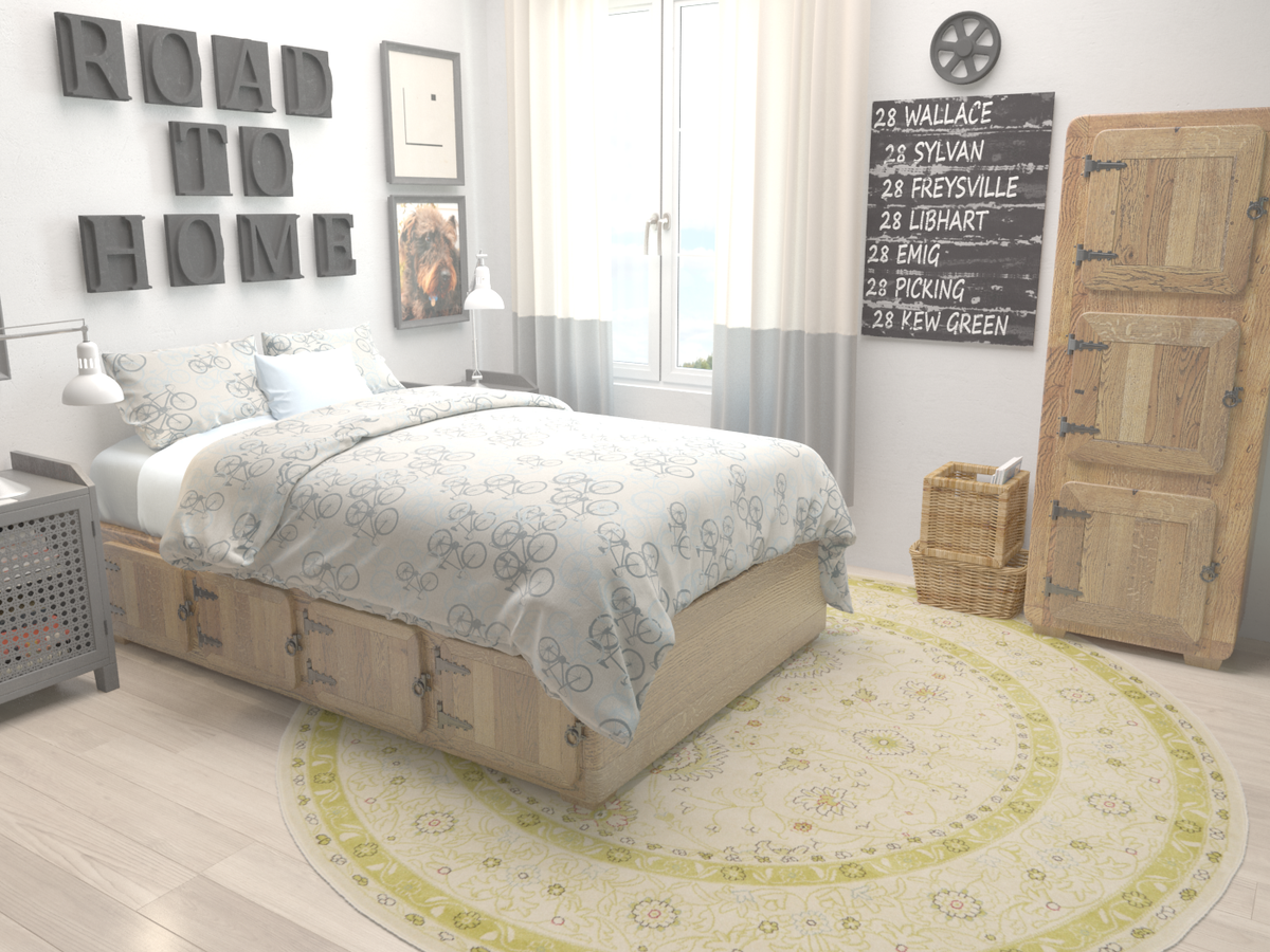 Chelsea Elegance Collection Area Rug -  Hounslow Round Beige  lifestyle 2