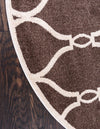 Lattice Gardens Collection Area Rug -  Vinehaven Round Brown  lifestyle 48