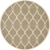 Lattice Gardens Collection Area Rug -  Vinehaven Round Beige  lifestyle 28