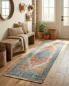 Savannah Threads Collection Area Rug - Charleston Runner Orange Yellow  lifestyle 46