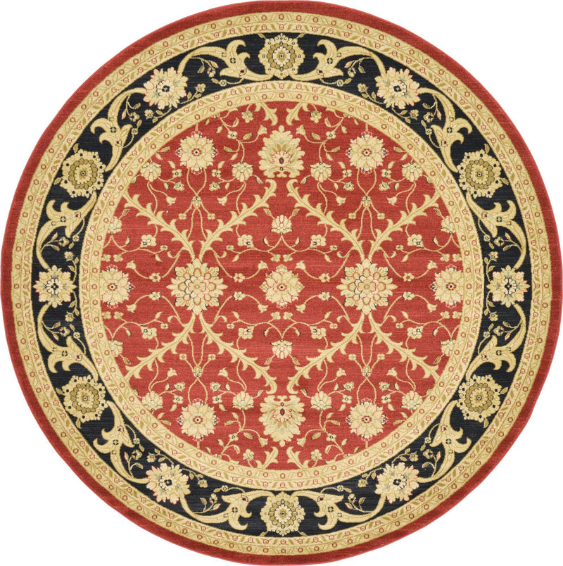 Chelsea Elegance Collection Area Rug -  Maida Round Red  lifestyle 7