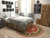 Chelsea Elegance Collection Area Rug -  Maida Round Red  lifestyle 13