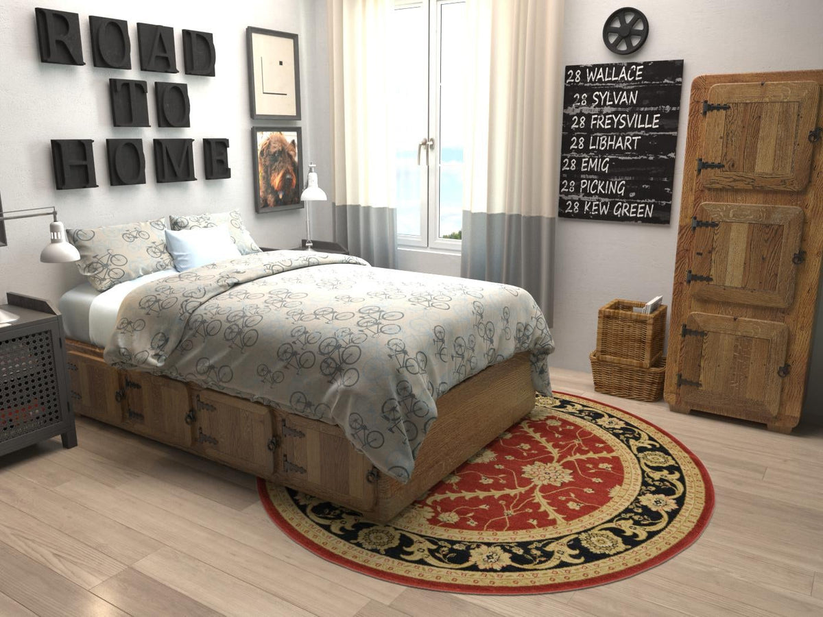 Chelsea Elegance Collection Area Rug -  Maida Round Red  lifestyle 13