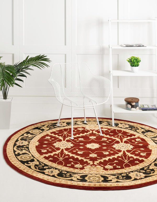 Chelsea Elegance Collection Area Rug -  Maida Round Red  lifestyle 10