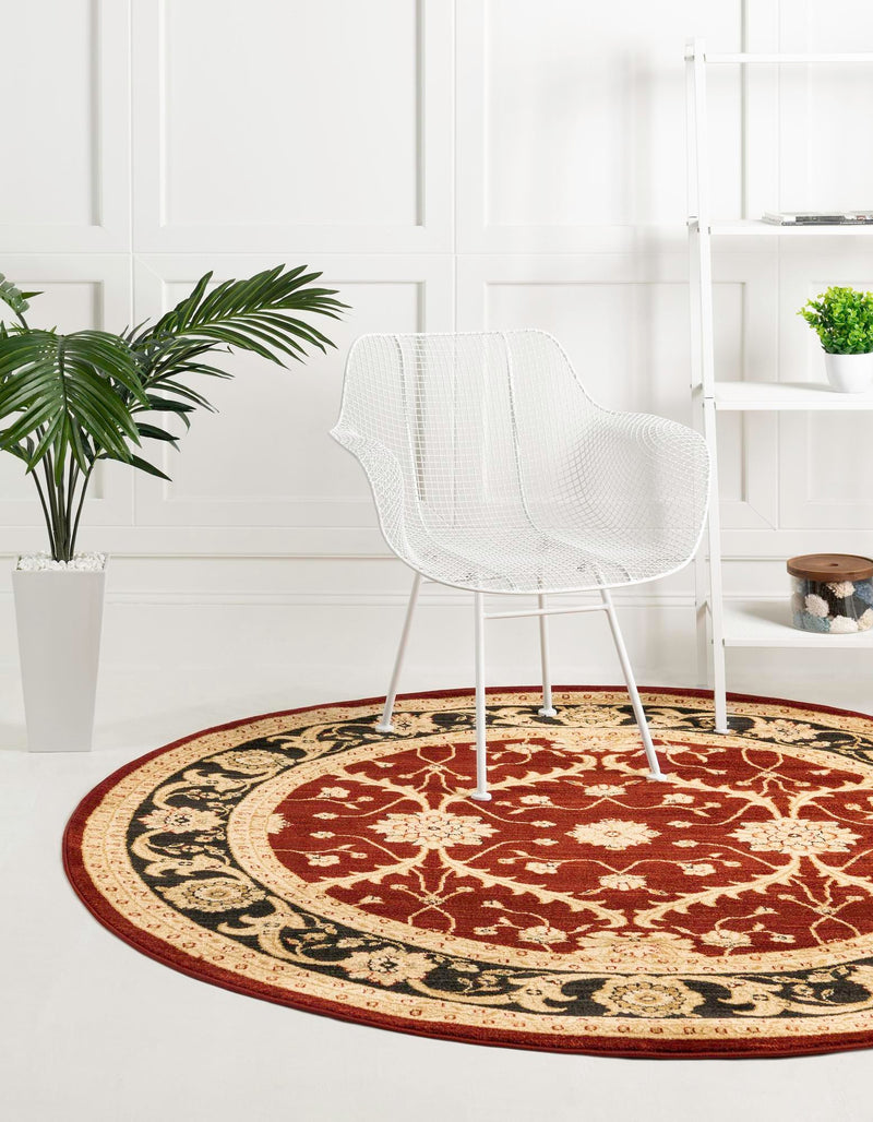 Chelsea Elegance Collection Area Rug -  Maida Round Red  lifestyle 15