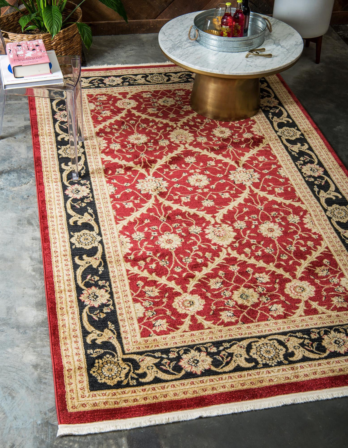 Chelsea Elegance Collection Area Rug -  Maida Rectangle Red  lifestyle 2