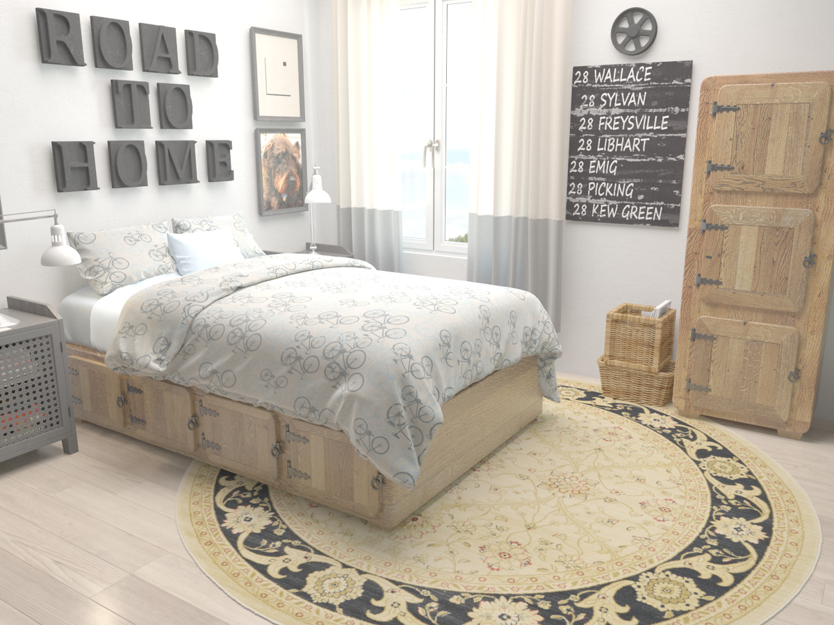 Chelsea Elegance Collection Area Rug -  Paddington Round Cream  lifestyle 4