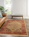 Persian Elegance Collection Area Rug -  Golestan Rectangle Tan  lifestyle 5