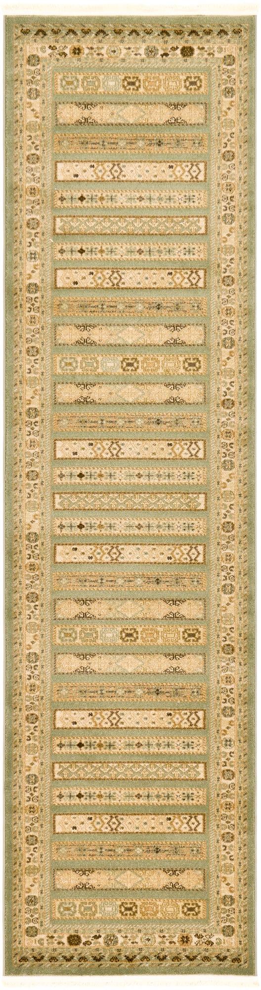 Zagros Oasis Collection Area Rug -  Khorramabad Runner Light Green  lifestyle 88