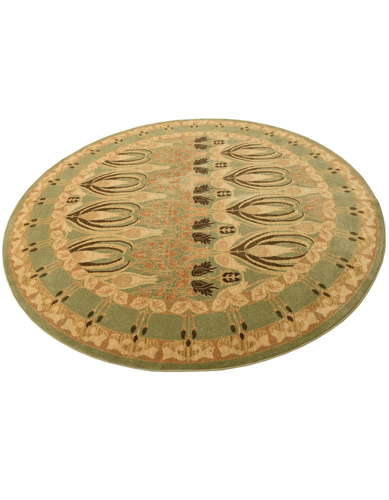Chelsea Elegance Collection Area Rug -  Brompton (Light Green) Round Light Green  lifestyle 27