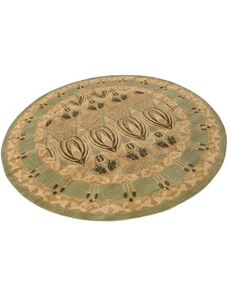Chelsea Elegance Collection Area Rug -  Brompton (Light Green) Round Light Green  lifestyle 30