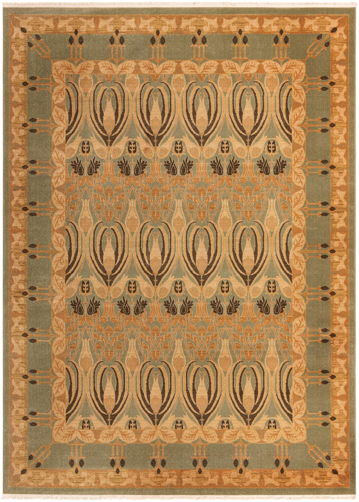 Chelsea Elegance Collection Area Rug -  Brompton (Light Green) Rectangle Light Green Main