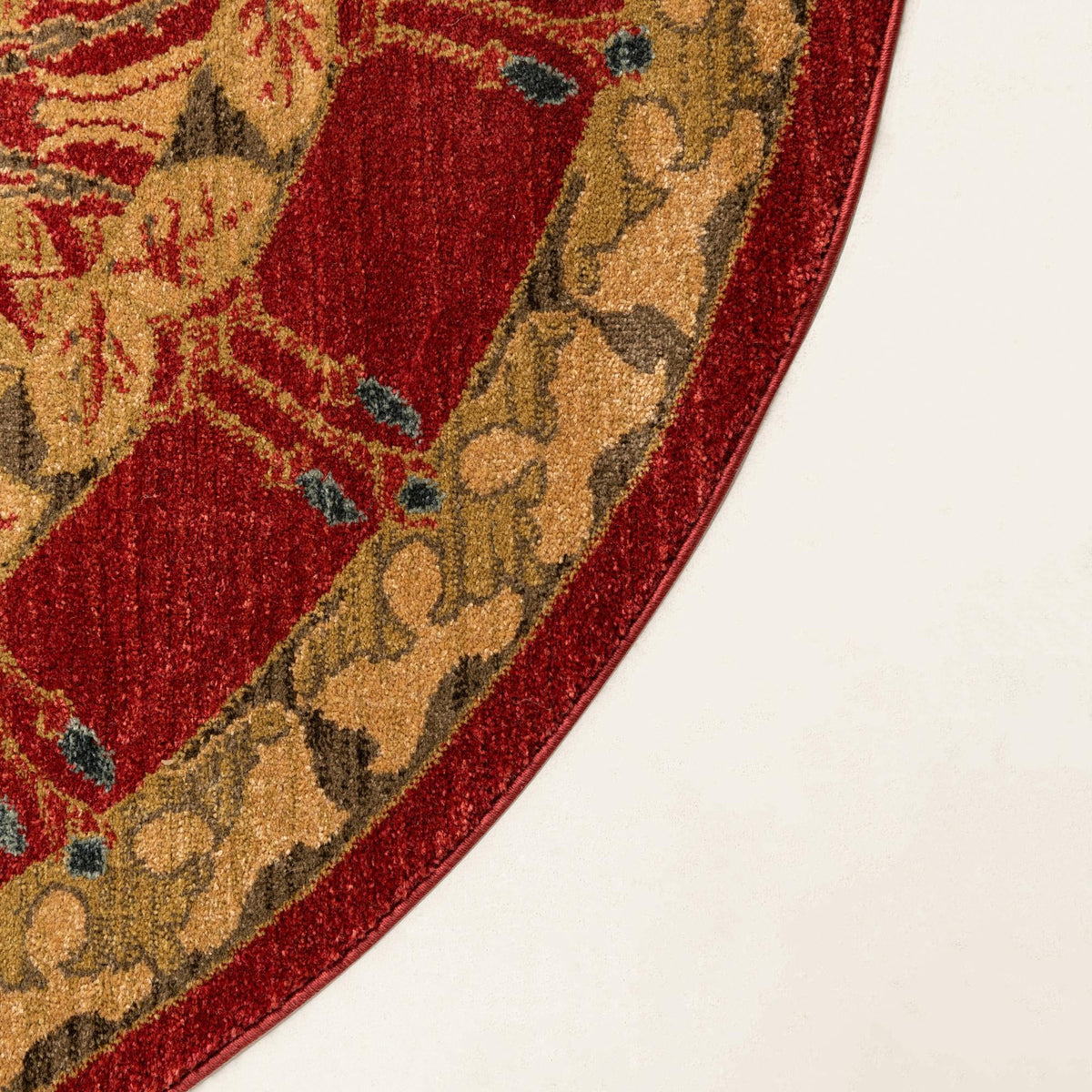 Chelsea Elegance Collection Area Rug -  Brompton (Red) Round Red  lifestyle 30