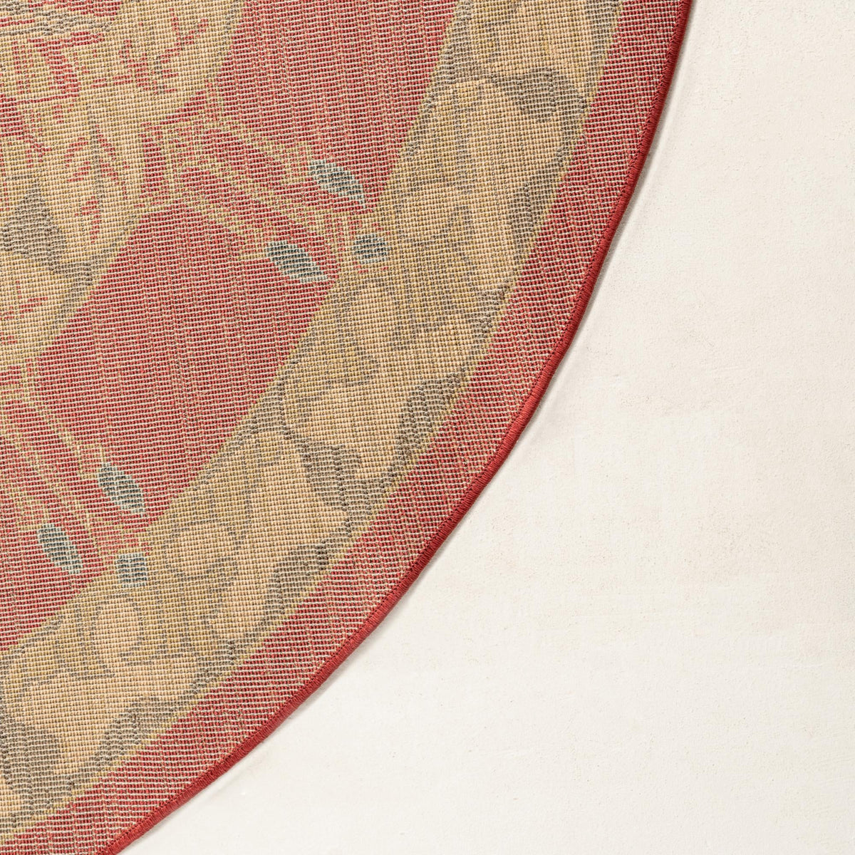 Chelsea Elegance Collection Area Rug -  Brompton (Red) Round Red  lifestyle 31