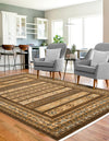 Zagros Oasis Collection Area Rug -  Khorramabad Rectangle Brown  lifestyle 9