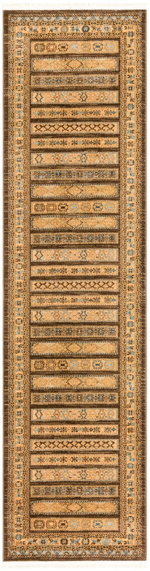 Zagros Oasis Collection Area Rug -  Khorramabad Runner Brown  lifestyle 84