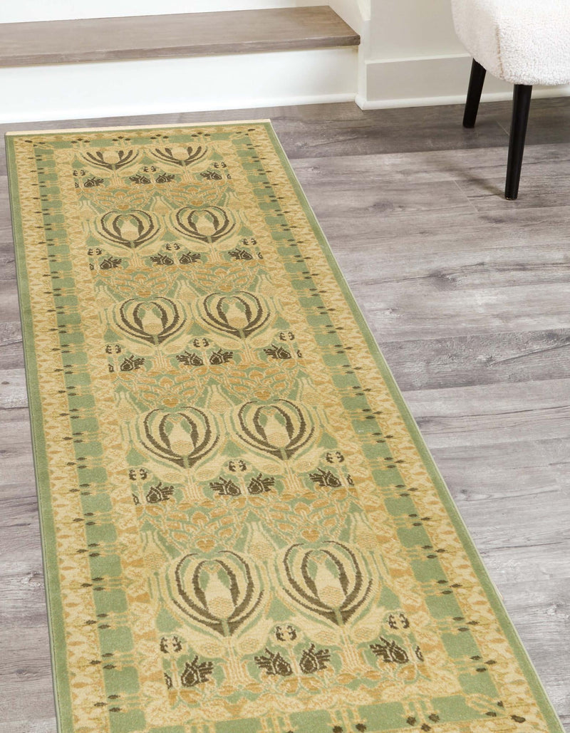 Chelsea Elegance Collection Area Rug -  Brompton (Light Green) Runner Light Green  lifestyle 38