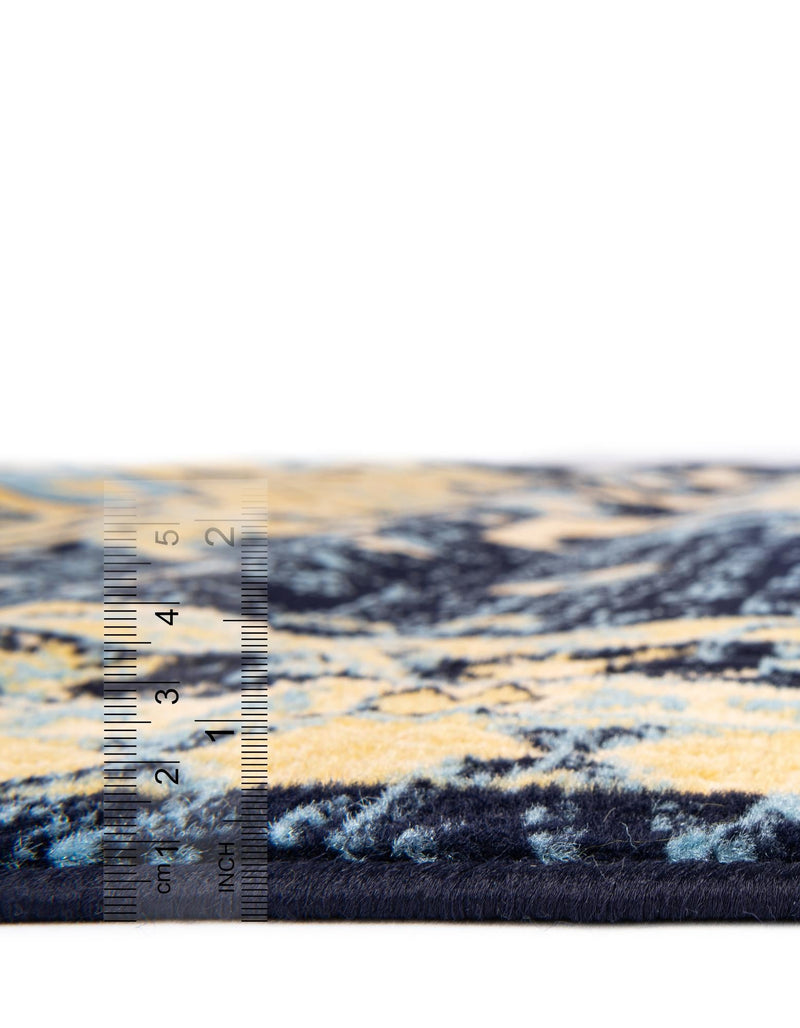 Tabriz Tapestries Collection Area Rug - Azerbaijan (Navy Blue) Rectangle Navy Blue  lifestyle 5