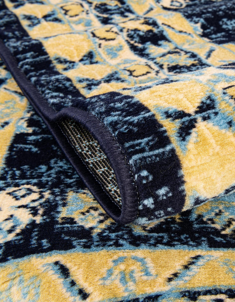 Tabriz Tapestries Collection Area Rug - Azerbaijan (Navy Blue) Rectangle Navy Blue  lifestyle 6