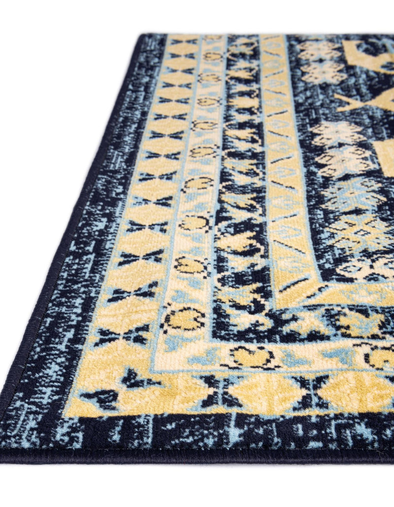 Tabriz Tapestries Collection Area Rug - Azerbaijan (Navy Blue) Rectangle Navy Blue  lifestyle 7