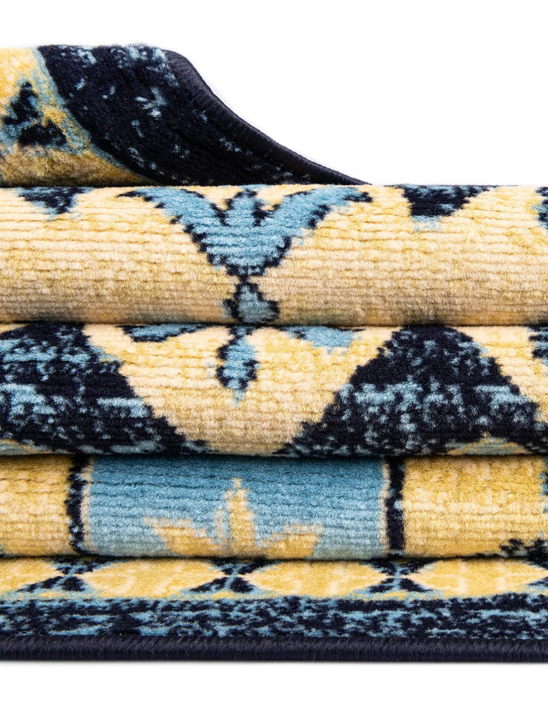 Tabriz Tapestries Collection Area Rug - Azerbaijan (Navy Blue) Rectangle Navy Blue  lifestyle 14