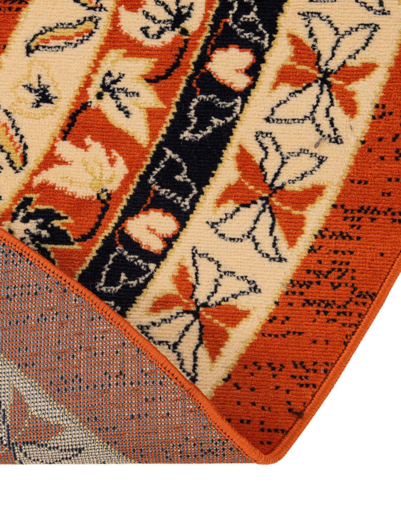 Tabriz Tapestries Collection Area Rug - Azerbaijan (Terracotta) Round Terracotta  lifestyle 31