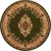 Tabriz Tapestry Collection Area Rug - Azerbaijan (Green) Round Green  lifestyle 19