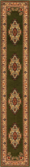 Tabriz Tapestry Collection Area Rug - Azerbaijan (Green) Runner Green  lifestyle 20