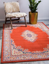 Tabriz Tapestry Collection Area Rug - Azerbaijan (Terracotta) Rectangle Terracotta  lifestyle 2