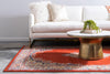Tabriz Tapestry Collection Area Rug - Azerbaijan (Terracotta) Rectangle Terracotta  lifestyle 6