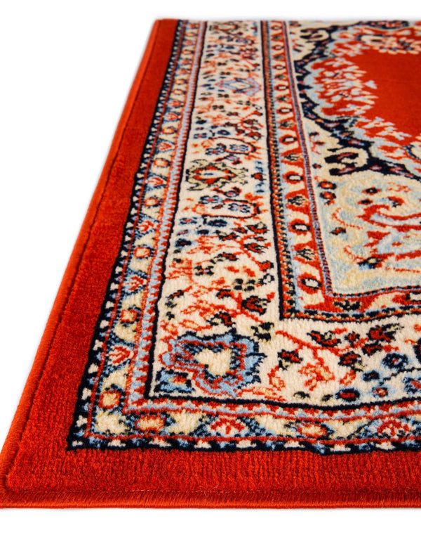 Tabriz Tapestry Collection Area Rug - Azerbaijan (Terracotta) Rectangle Terracotta  lifestyle 9