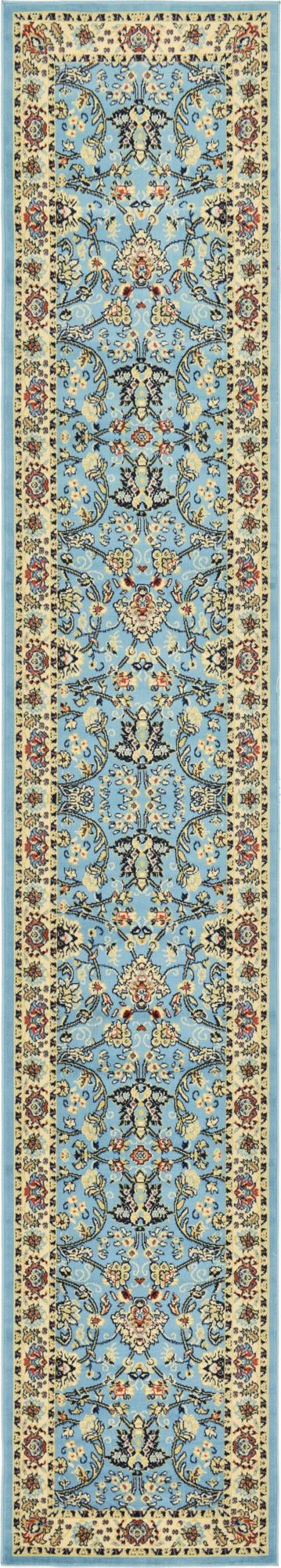 Isfahan Elegance Collection Area Rug - Naghsh-e Jahan (Light Blue) Runner Light Blue  lifestyle 17