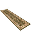 Isfahan Elegance Collection Area Rug - Naghsh-e Jahan (Green) Runner Green  lifestyle 76