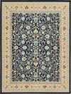 Isfahan Elegance Collection Area Rug - Naghsh-e Jahan (Navy Blue) Rectangle Navy Blue Main