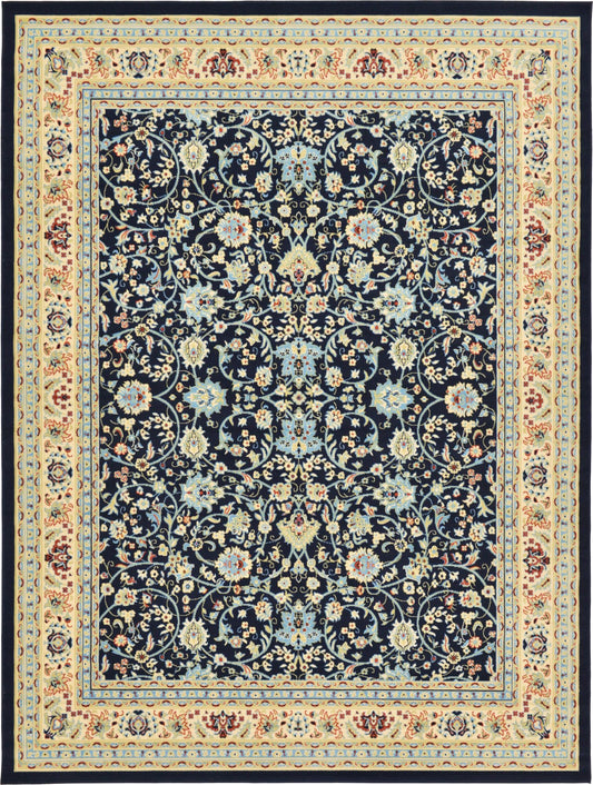 Isfahan Elegance Collection Area Rug - Naghsh-e Jahan (Navy Blue) Rectangle Navy Blue Main