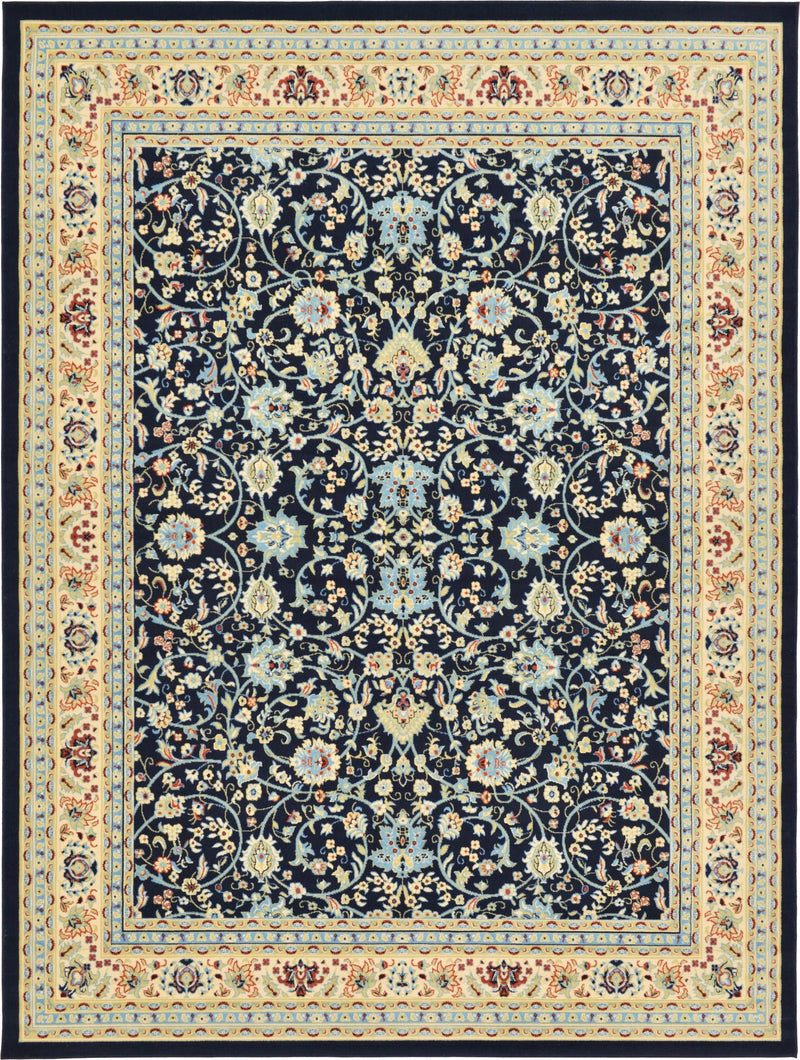 Isfahan Elegance Collection Area Rug - Naghsh-e Jahan (Navy Blue) Rectangle Navy Blue Main
