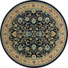 Isfahan Elegance Collection Area Rug - Naghsh-e Jahan (Navy Blue) Round Navy Blue  lifestyle 16