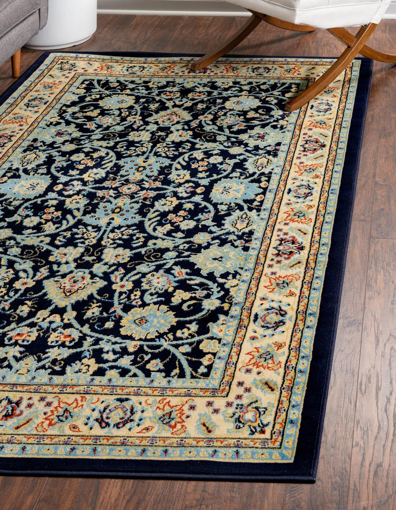 Isfahan Elegance Collection Area Rug - Naghsh-e Jahan (Navy Blue) Rectangle Navy Blue  lifestyle 2