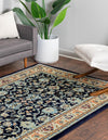 Isfahan Elegance Collection Area Rug - Naghsh-e Jahan (Navy Blue) Rectangle Navy Blue  lifestyle 3