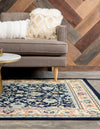 Isfahan Elegance Collection Area Rug - Naghsh-e Jahan (Navy Blue) Rectangle Navy Blue  lifestyle 4