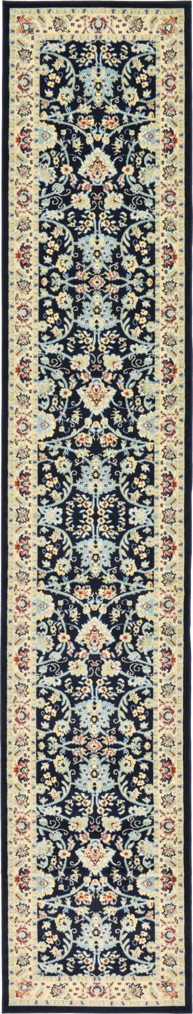 Isfahan Elegance Collection Area Rug - Naghsh-e Jahan (Navy Blue) Runner Navy Blue  lifestyle 17