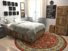 Isfahan Elegance Collection Area Rug - Naghsh-e Jahan (Terracotta) Round Terracotta  lifestyle 17